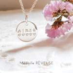 collier message personnalise amour coeur