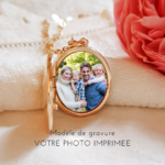 collier medaillon ovale personnalise avec photo