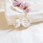 medaillon argent grave cadeau grand mere
