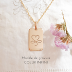 plaque pendentif coeur infini