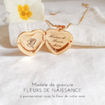 collier fleur de naissance cadeau grand mere