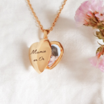 collier coeur avec photo personnalise