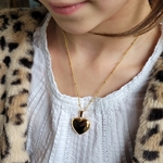 collier coeur medaillon pour fille