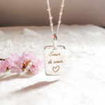 pendentif argent personnalise cadeau pour meilleure amie