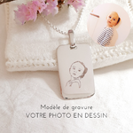 pendentif plaque photo