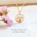 pendentif fille personnalise avec dessin ourson