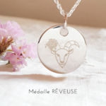 medaille astro capricorne en argent