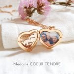 collier coeur photo grave