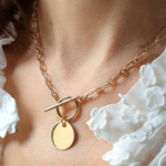 collier avec fermoir T personnalisable