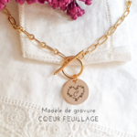collier fermoir bascule pendentif personnalise