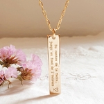 collier femme personnalise barre gravure texte amour