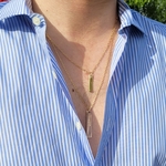 collier homme or personnalise barre