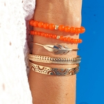 bracelet pierre naturelle pierre agate orange