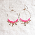 boucles d oreilles argent perles rose