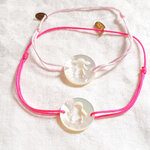 bracelet nacre cordon en solde