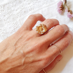 bague fleur femme