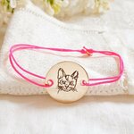 graver une photo de chat sur bracelet