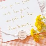 cadeau deuil bracelet jeton argent