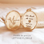 medaillon souvenir deuil mamie