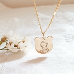 collier fille bijou personnalise ourson