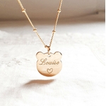 collier prenom cadeau fille ourson