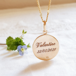 cadeau bapteme fille medaille personnalisée