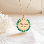 cadeau fete des meres medaille personnalisee pierre de mai