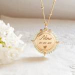 cadeau de naissance pour maman collier avec pierre de aout