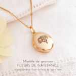 bijou grave fleur de naissance cadeau