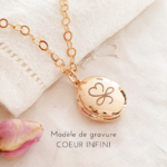 medaillon pendentif personnalise coeur infini