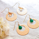 boucle-oreille-pierre-vert-or