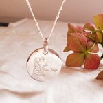 collier deuil perinatal argent