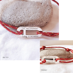 bijou homme gravé points gps bracelet cordon mythique