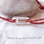 bracelet homme personnalisé cordon marin mythique points gps