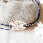 bracelet personnalisé homme cordon fin dessin enfant darling