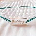 bracelet personnalisé homme cordon fin cheri grand-père papi