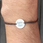 bracelet homme personnalisé gravé cordon cadeau pere adore