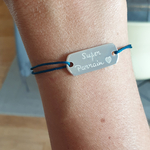 p bracelet cadeau parrain personnalisé gravé cordon fin cheri