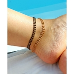 bracelet de cheville or noir safran copacabana epis