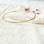 bracelet jonc femme bambou plaque or
