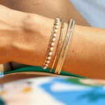bracelet jonc femme or bambou