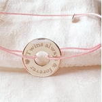 bracelet cible personnalise soeur amie amitie coeur argent
