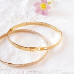 cadeau grand mere bracelet jonc personnalise