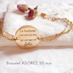 bracelet grave a message bonheur amitie
