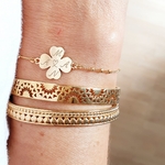 bijou trefle femme bracelet personnalisable initiales chanceuse