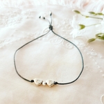 bracelet coeurs graves initales amoureux