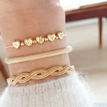bracelet cordon personnalise petits coeurs