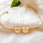 bracelet initiale coeur