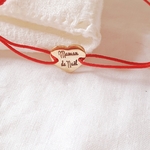 bracelet maman personnalise coeur cordon in love