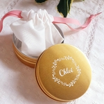 boite personnalisee couronne fleur doree metal2